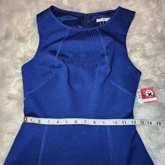 New Trina Turk Delphine Cutout Ponte Fit & Flare Dress - Picture 8 of 13